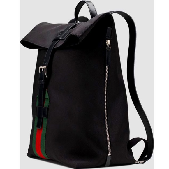 Gucci Backpack Techno Original Striped Green/Red - Picture 1 of 2